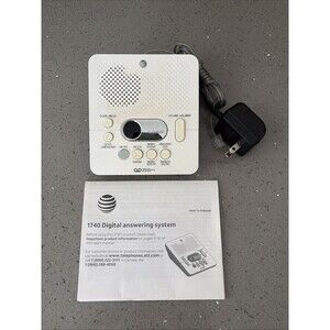 AT&T 1740 Digital Answering Machine System 60 Minutes Recording Time/Date Stamp